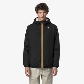 K-WAY Giubbotto Impermeabile Claude Con Cappuccio Nero