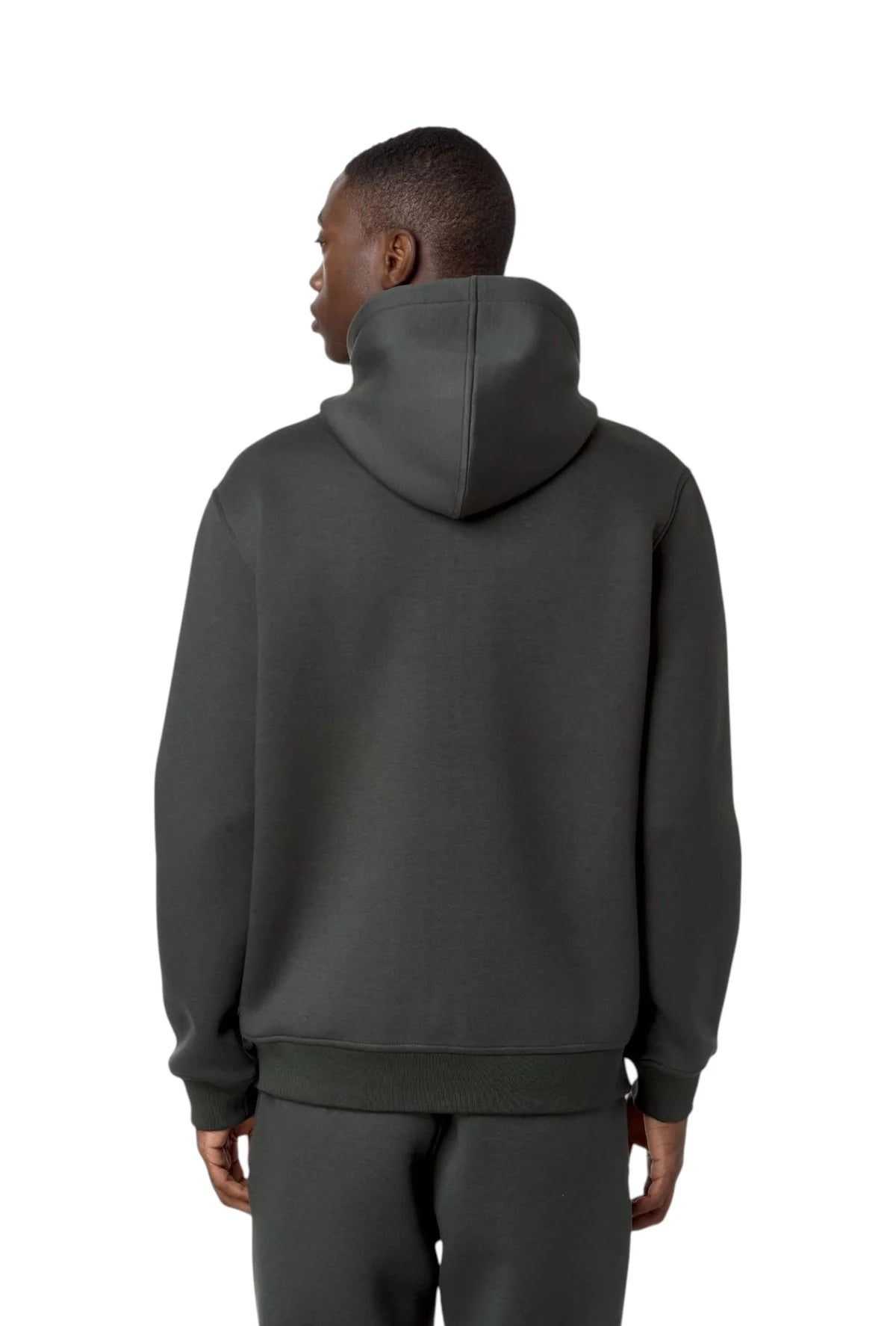 K-WAY Felpa Con Zip e Cappuccio Verde Militare