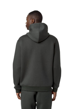 K-WAY Felpa Con Zip e Cappuccio Verde Militare