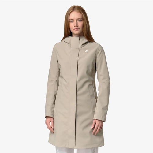 K-WAY Giubbotto Lungo Stephy Bonded Donna Beige