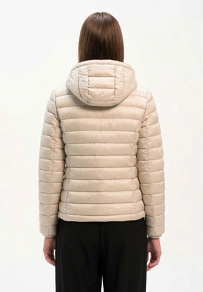 MORE Piumino Sophy Con Cappuccio Donna Panna