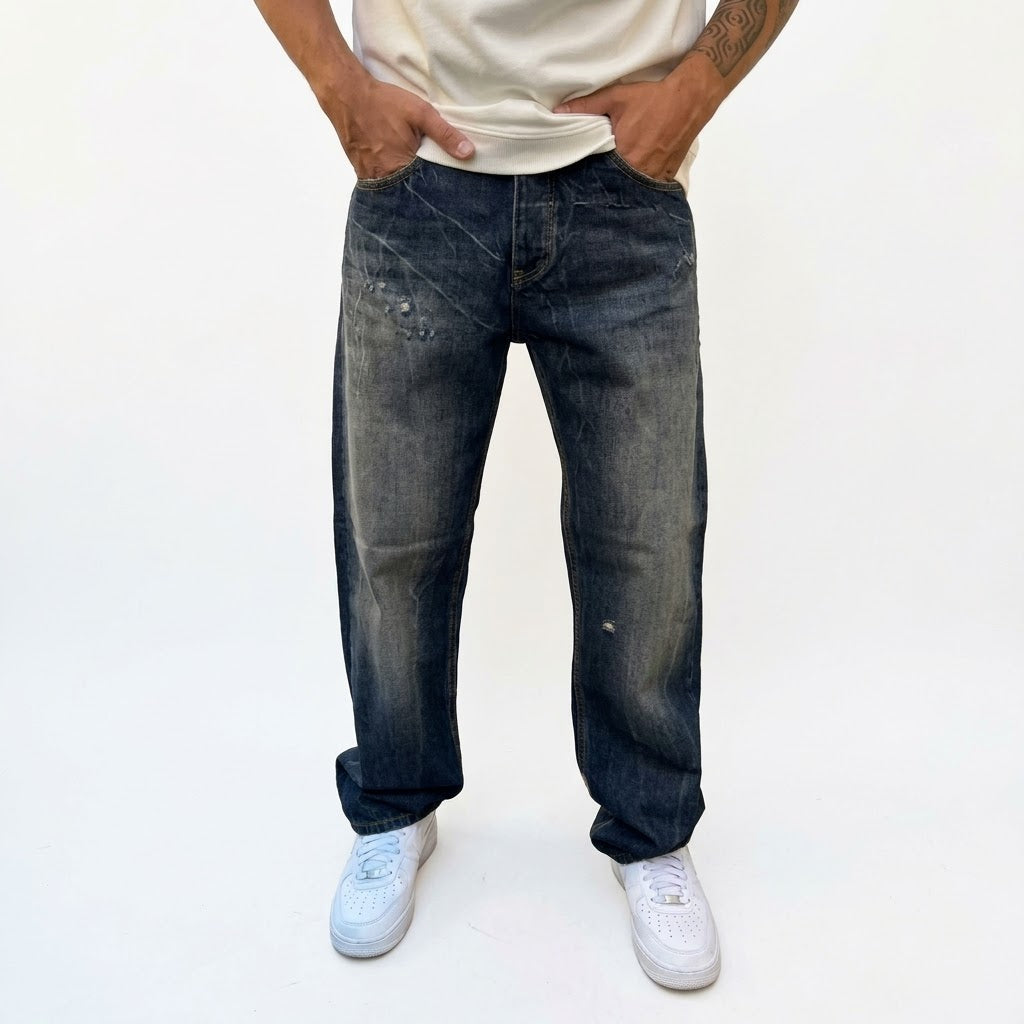 SOLDIER Jeans Baggy Made in Italy Blu Sabbiato