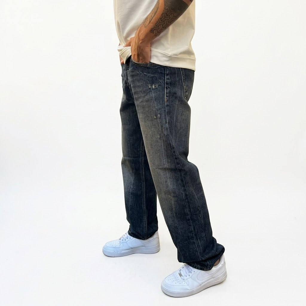 SOLDIER Jeans Baggy Made in Italy Blu Sabbiato