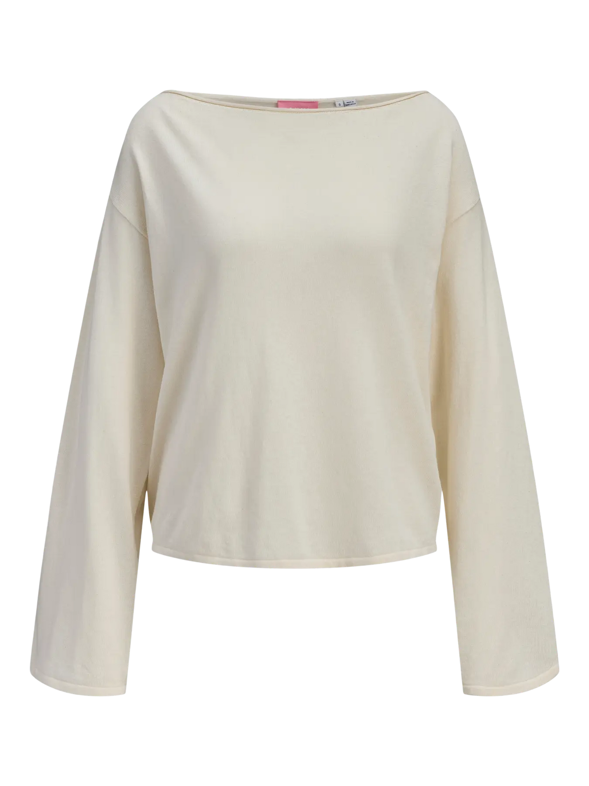 JJXX JXJENNA MAGLIETTA IN COTONE A MANICHE LUNGHE PANNA DONNA