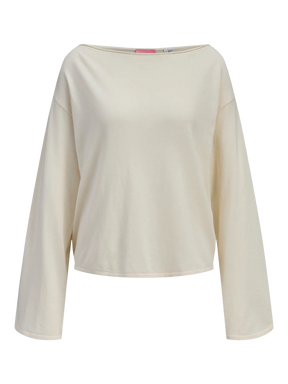 JJXX JXJENNA MAGLIETTA IN COTONE A MANICHE LUNGHE PANNA DONNA