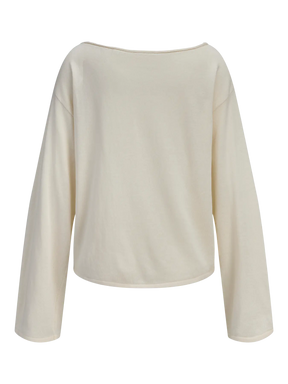 JJXX JXJENNA MAGLIETTA IN COTONE A MANICHE LUNGHE PANNA DONNA