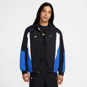 NIKE Tuta TN Leggera In Microfibra Con Zip Nera Bianca e Blu