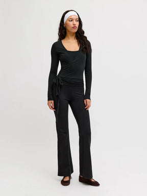 JJXX DONNA JXLUNA T-SHIRT NERA MANICHE LUNGHE DI COTONE  SS26