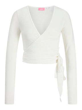 JJXX DONNA JXLUNA T-SHIRT BIANCA MANICHE LUNGHE DI COTONE  SS26
