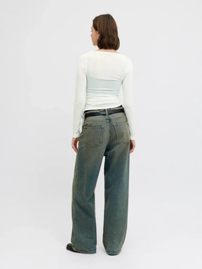 JJXX DONNA JXLUNA T-SHIRT BIANCA MANICHE LUNGHE DI COTONE  SS26