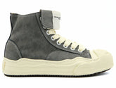 DUALSCAPE Sneakers In Pelle Collo Alto Grigio/Panna