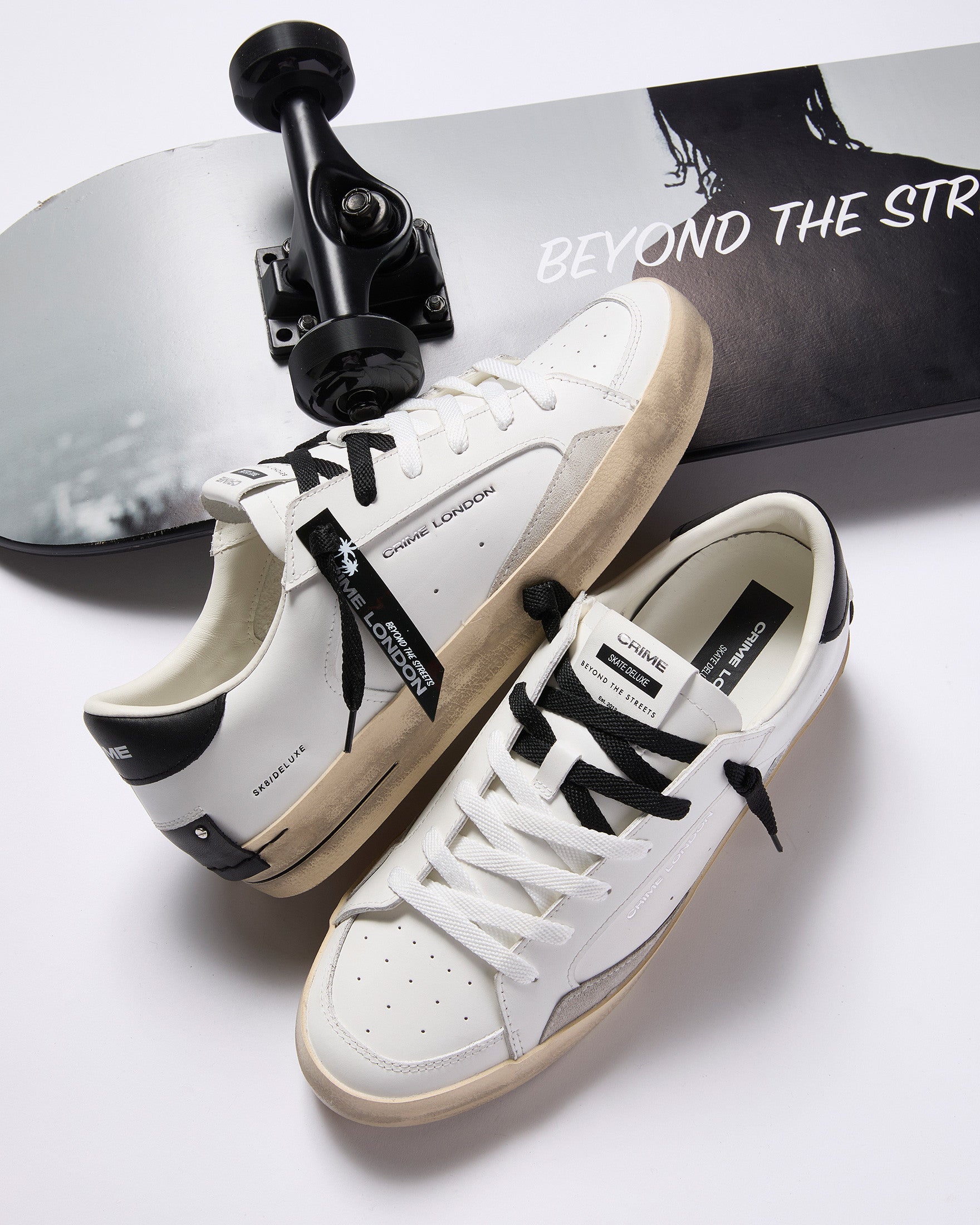 CRIME LONDON Sk8 Deluxe Bianca/Nera