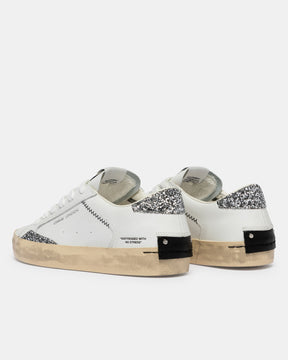 CRIME LONDON Donna Distressed Bianca Con Strass