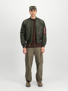 ALPHA INDUSTRIES MA-1 VF 59 Slim Bomber Jacket Senza Cappuccio Verde Militare