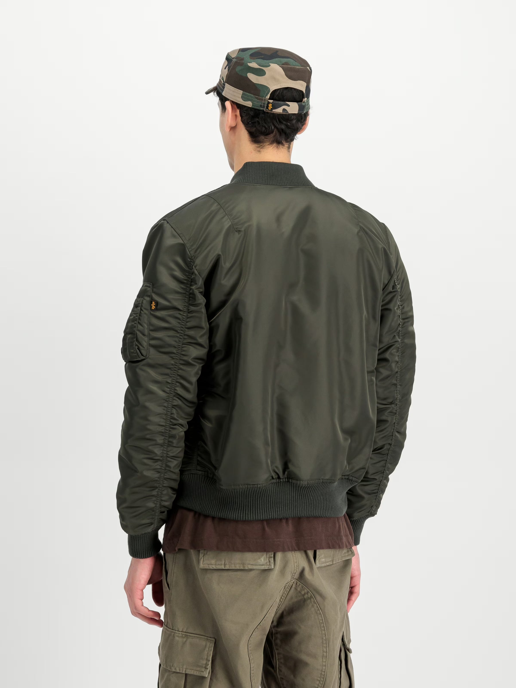 ALPHA INDUSTRIES MA-1 VF 59 Slim Bomber Jacket Senza Cappuccio Verde Militare