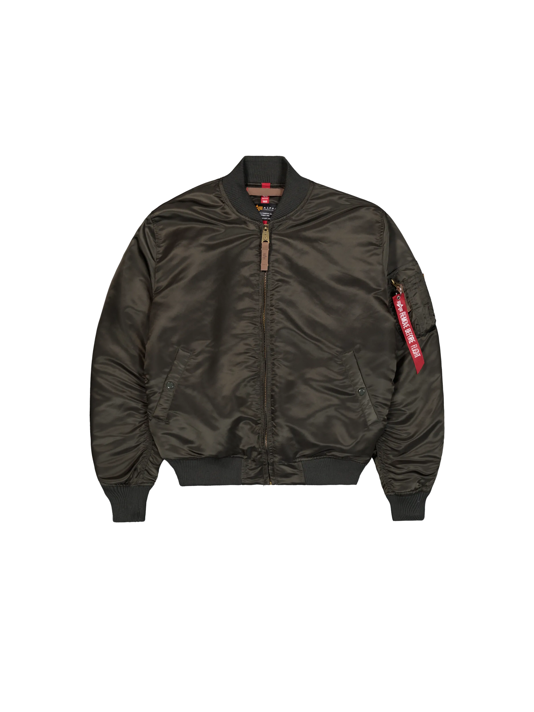 ALPHA INDUSTRIES MA-1 VF 59 Slim Bomber Jacket Senza Cappuccio Verde Militare