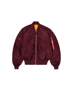 ALPHA INDUSTRIES MA-1 Heritage Bomber Jacket Reversibile Unisex Bordeux