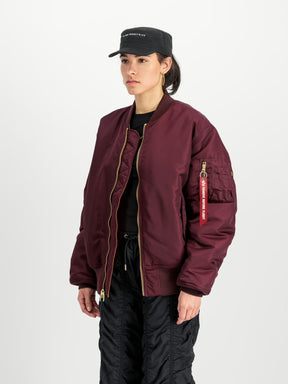 ALPHA INDUSTRIES MA-1 Heritage Bomber Jacket Reversibile Unisex Bordeux