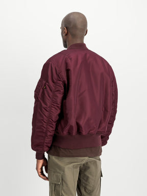 ALPHA INDUSTRIES MA-1 Heritage Bomber Jacket Reversibile Unisex Bordeux