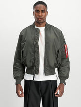 ALPHA INDUSTRIES Jacket Bomber Heritage grigio Senza Cappuccio Reversibile double face