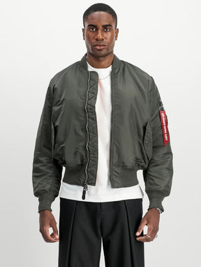 ALPHA INDUSTRIES Jacket Bomber Heritage grigio Senza Cappuccio Reversibile double face