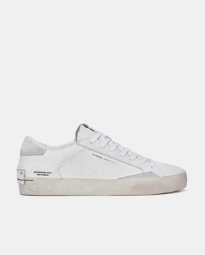 CRIME LONDON Distressed Bianco Talloncino Scamosciato Bianco