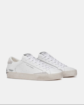 CRIME LONDON Distressed Bianco Talloncino Scamosciato Bianco