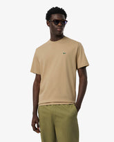 LACOSTE T-Shirt in Piquè di Cotone Pima Beige