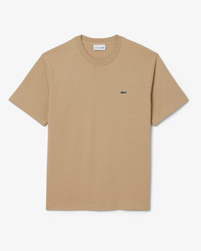 LACOSTE T-Shirt in Piquè di Cotone Pima Beige