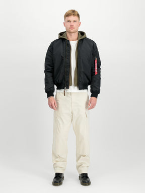 ALPHA INDUSTRIES Jacket Bomber Slim Senza Cappuccio Nero