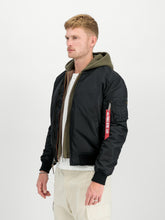 ALPHA INDUSTRIES Jacket Bomber Slim Senza Cappuccio Nero