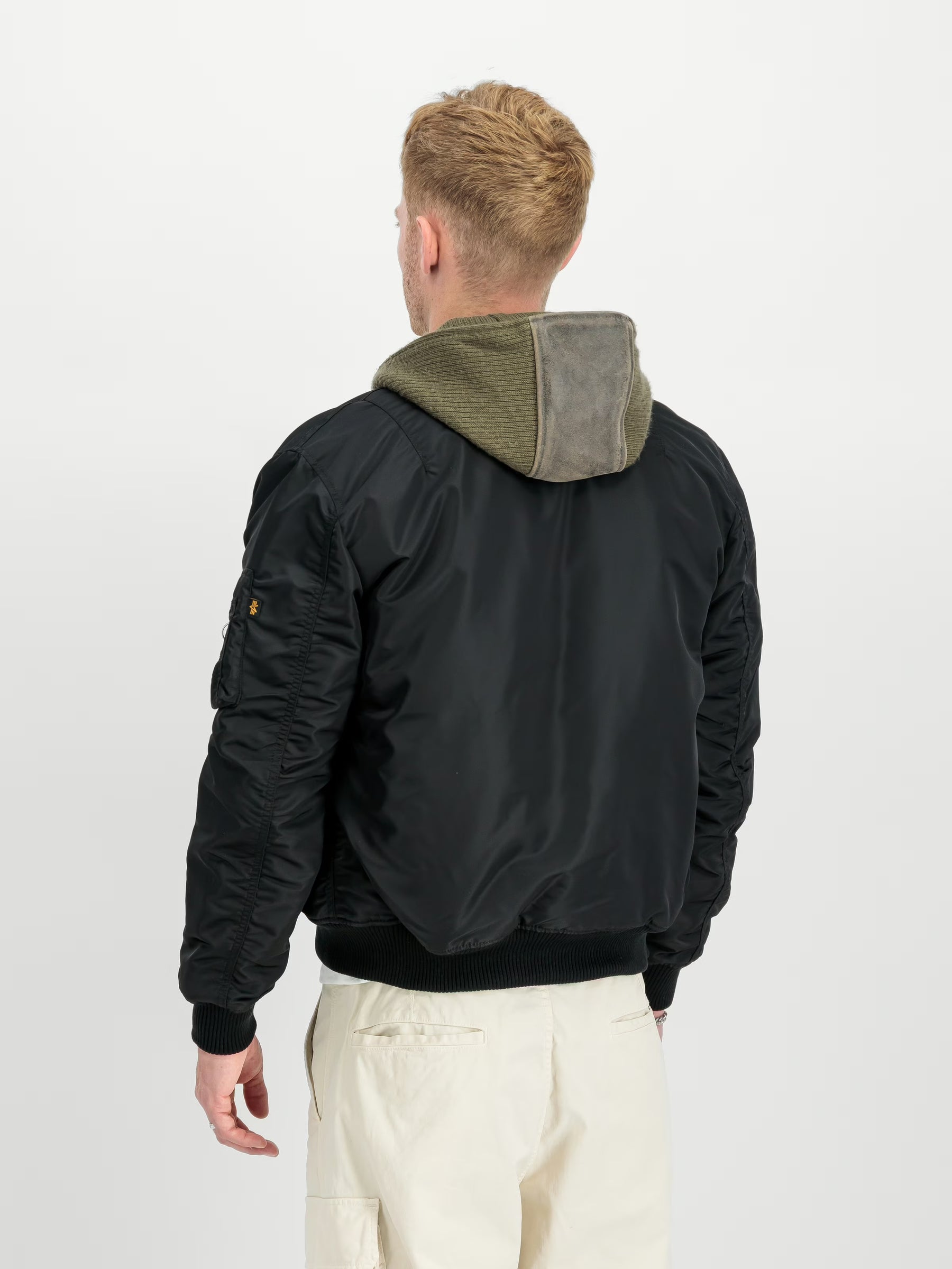 ALPHA INDUSTRIES Jacket Bomber Slim Senza Cappuccio Nero