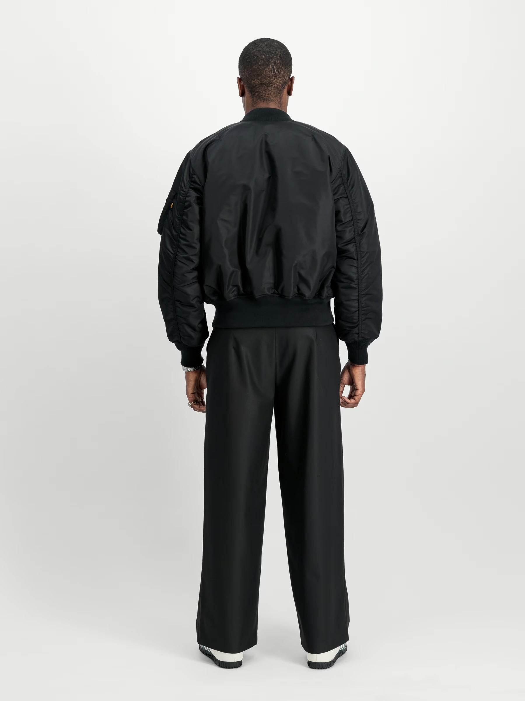 ALPHA INDUSTRIES Jacket Bomber Heritage Senza Cappuccio Reversibile Nero