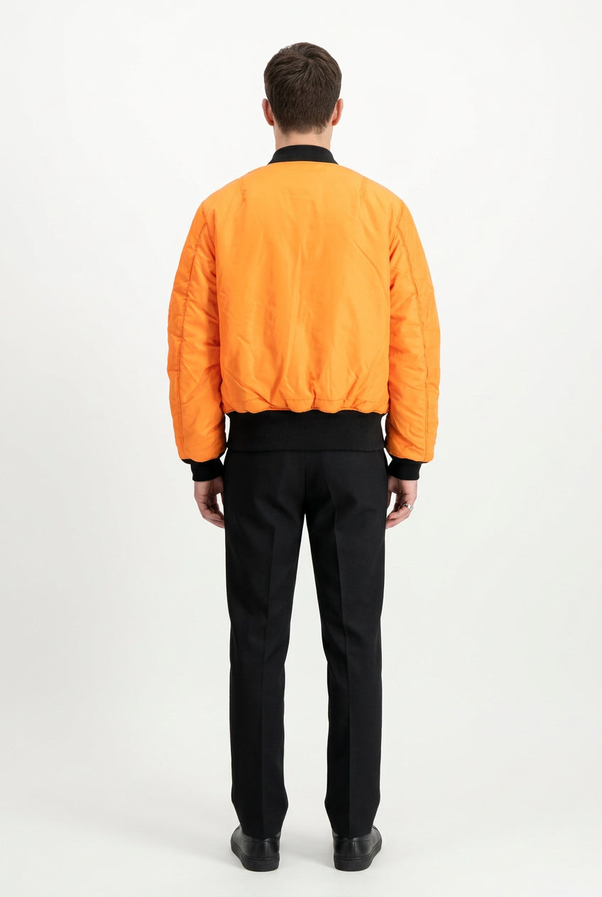 ALPHA INDUSTRIES Jacket Bomber Heritage Senza Cappuccio Reversibile Nero