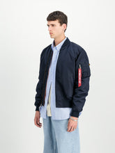 ALPHA INDUSTRIES Jacket Bomber Slim Senza Cappuccio Blu