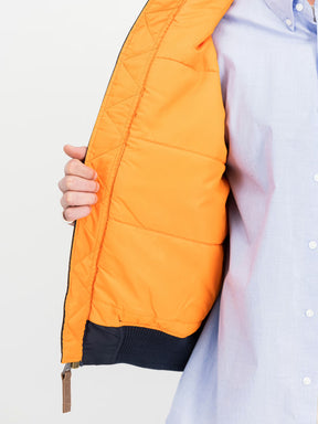 ALPHA INDUSTRIES Jacket Bomber Slim Senza Cappuccio Blu