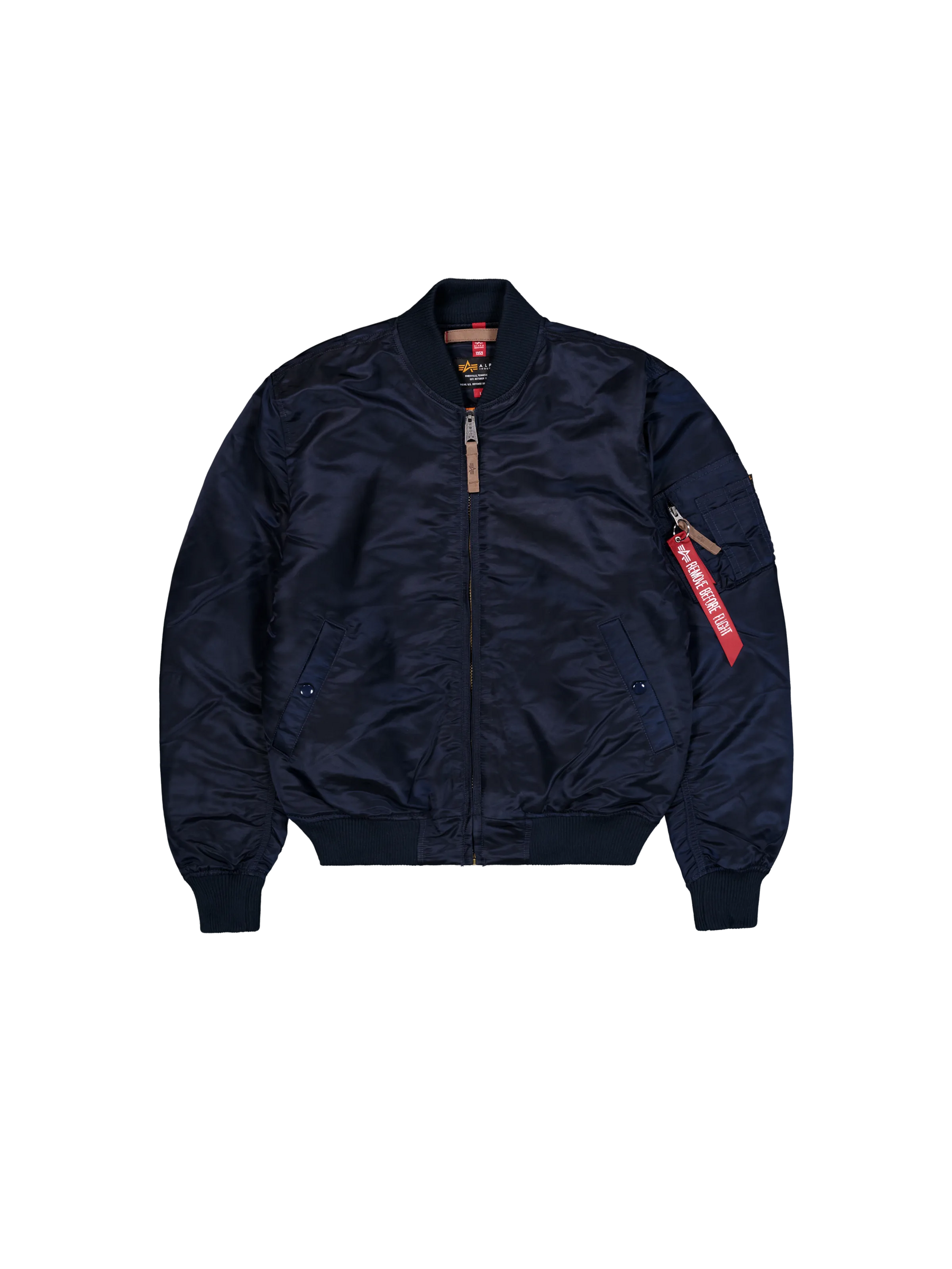 ALPHA INDUSTRIES Jacket Bomber Slim Senza Cappuccio Blu