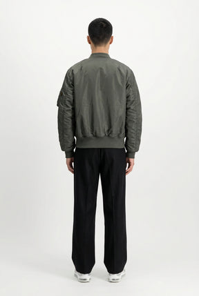 ALPHA INDUSTRIES Jacket Bomber Heritage grigio Senza Cappuccio Reversibile double face
