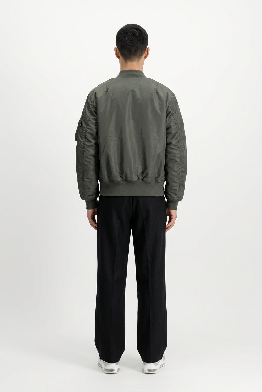 ALPHA INDUSTRIES Jacket Bomber Heritage grigio Senza Cappuccio Reversibile double face