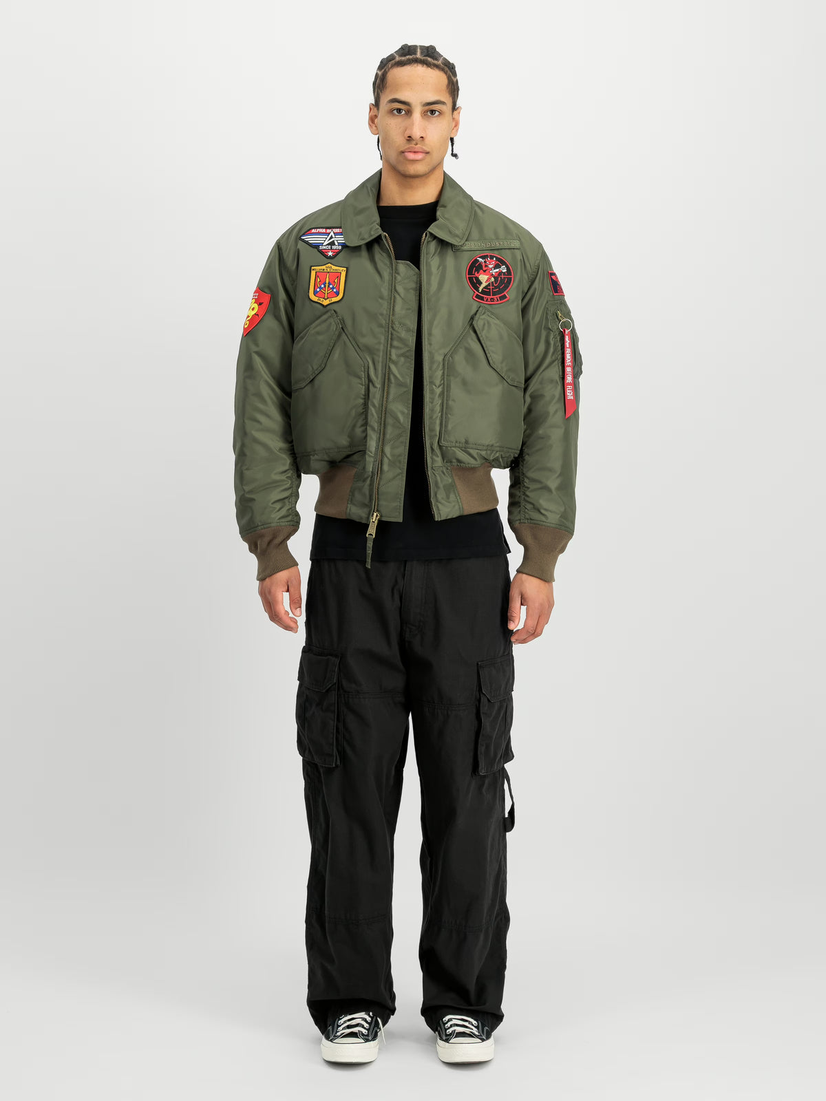 ALPHA INDUSTRIES Jacket Bomber Devils Brigade Senza Cappuccio Verde