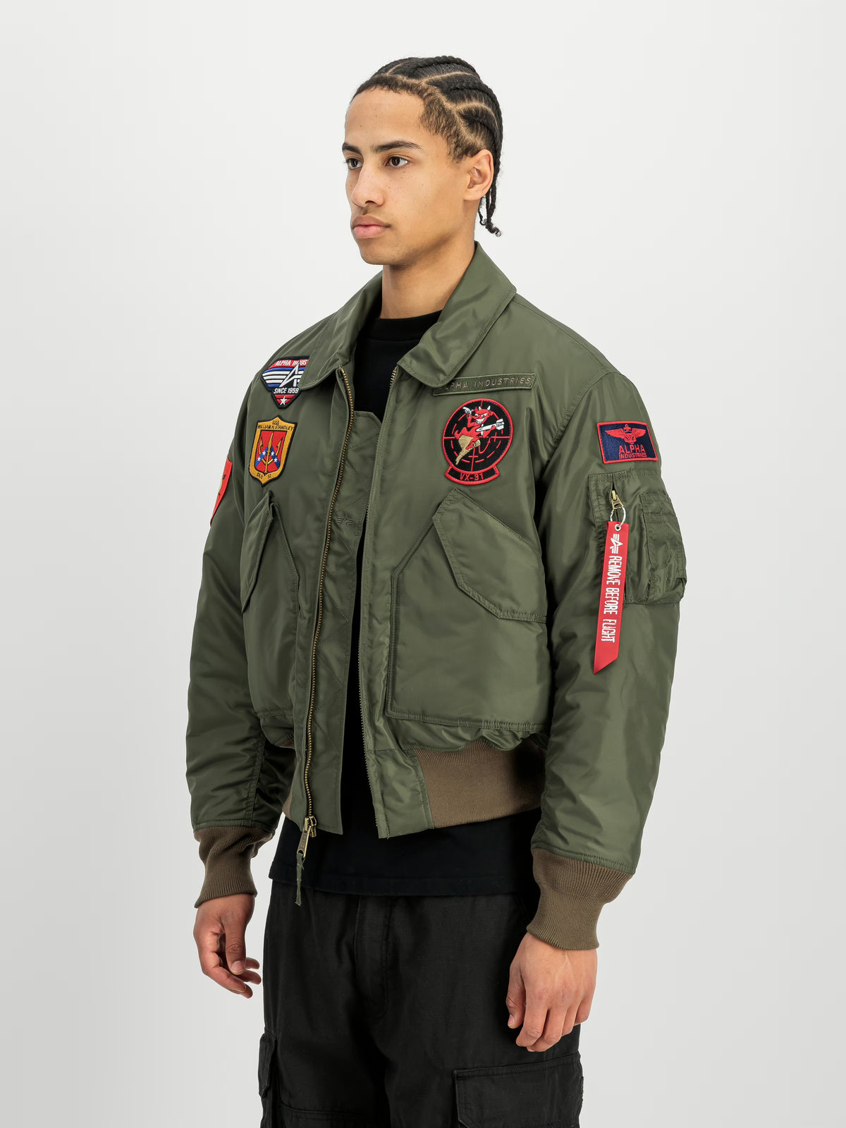 ALPHA INDUSTRIES Jacket Bomber Devils Brigade Senza Cappuccio Verde