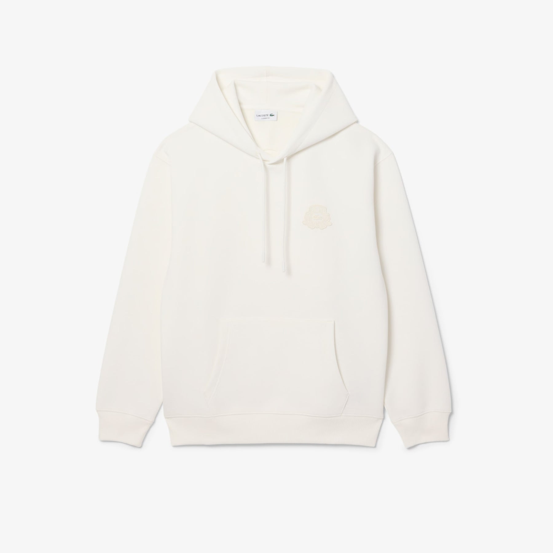 LACOSTE Felpa Con Cappuccio Con Logo Retro Bianco