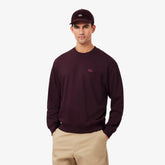 LACOSTE Felpa Girocollo Bordeaux Con Logo Fucsia