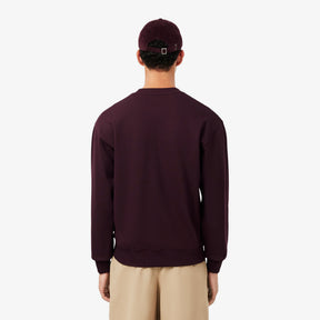 LACOSTE Felpa Girocollo Bordeaux Con Logo Fucsia