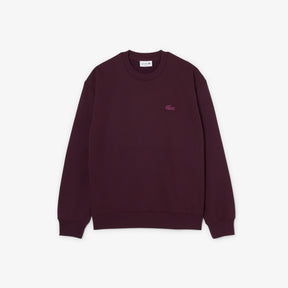 LACOSTE Felpa Girocollo Bordeaux Con Logo Fucsia