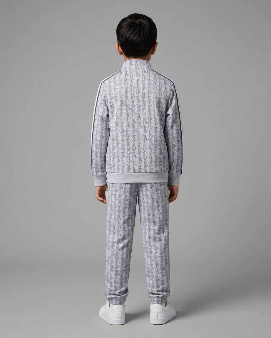 LACOSTE Tuta Completa Monogram Bambino/a Grigio