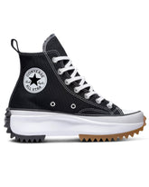 CONVERSE Scarpe Collo Alto In Canvas Con Suola Platform Sagomata Nero