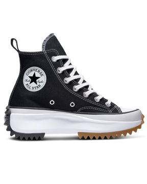 CONVERSE Scarpe Collo Alto In Canvas Con Suola Platform Sagomata Nero