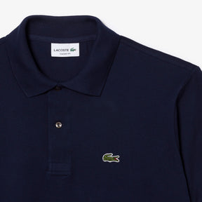 LACOSTE Polo Classica in Piqué di Cotone Blu Navy