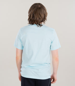 NIKE T-Shirt Logo a Contrasto Azzurra